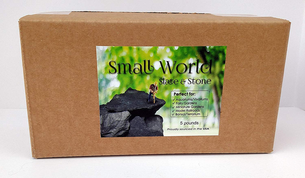 Small World Slate & Stone for fairy gardens forming walls, arches, and scenic features.