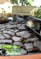 Small World Slate & Stone reptile terrarium rocks offering heat-retaining decor