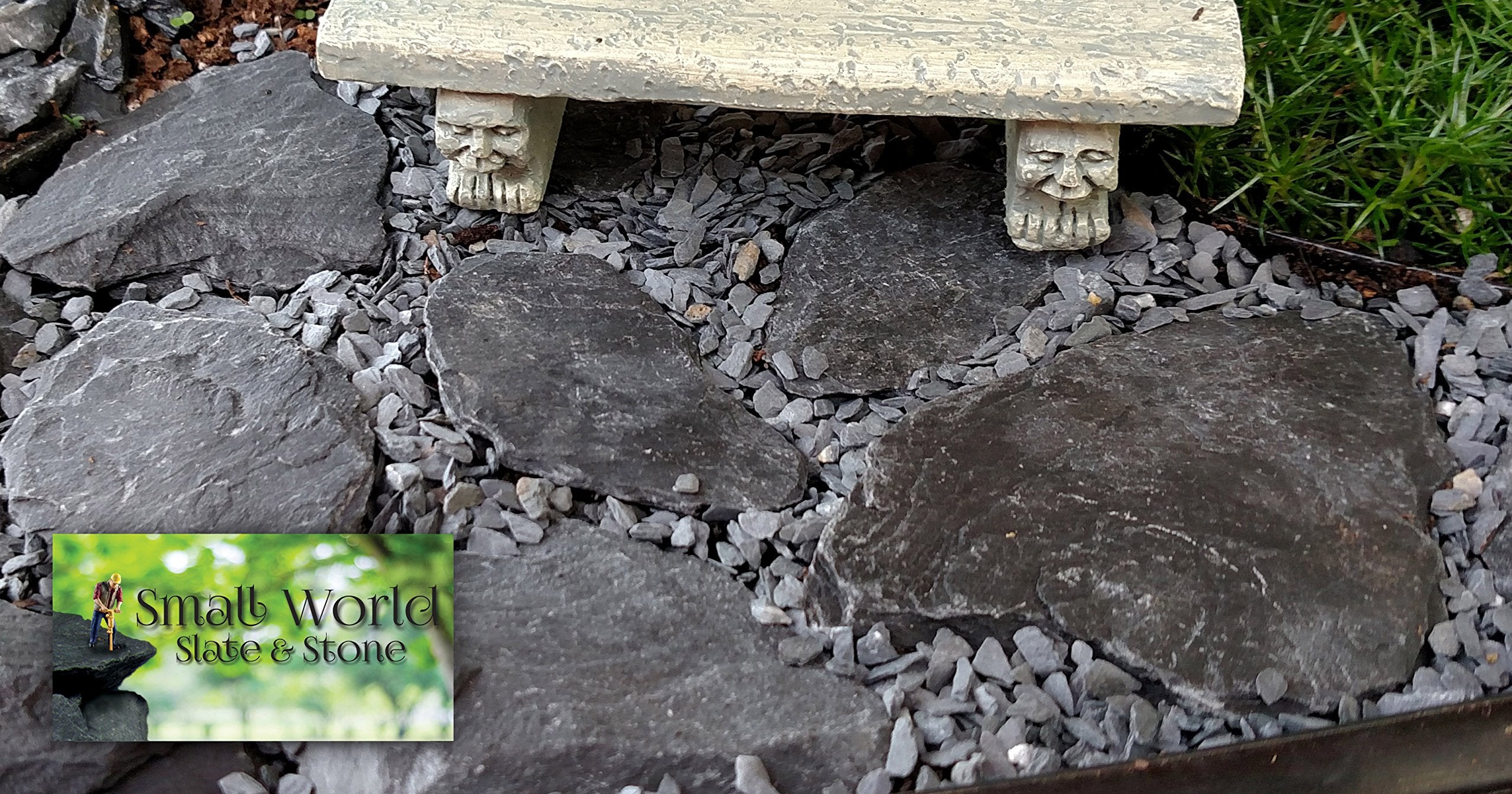 Small World slate terrarium basking stones support heat and climbing