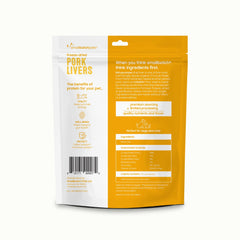 Smallbatch freeze-dried pork liver treats close-up shows rich texture ideal for training rewards.