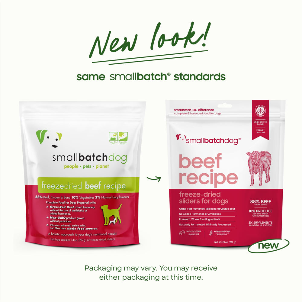 Smallbatch Pets rehydrated mix ready to serve for a complete meal.