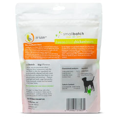 Close-up of freeze-dried chicken heart texture from Smallbatch Pets for a dense, ready-to-serve bite