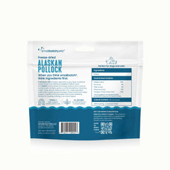 smallbatch-pets-pollock-treats-closeup reveals crisp texture and protein-rich fish snack.