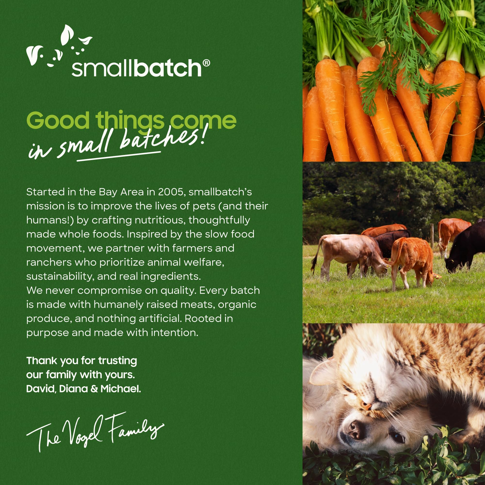 USA-sourced, humanely raised chicken heart depicted in Smallbatch Pets packaging