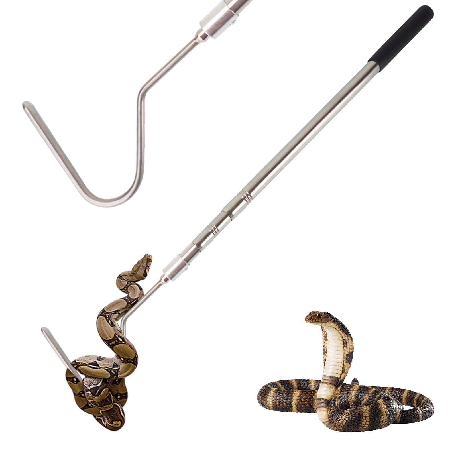 Smarkey snake hook extended to 42 inches for safe field captures.