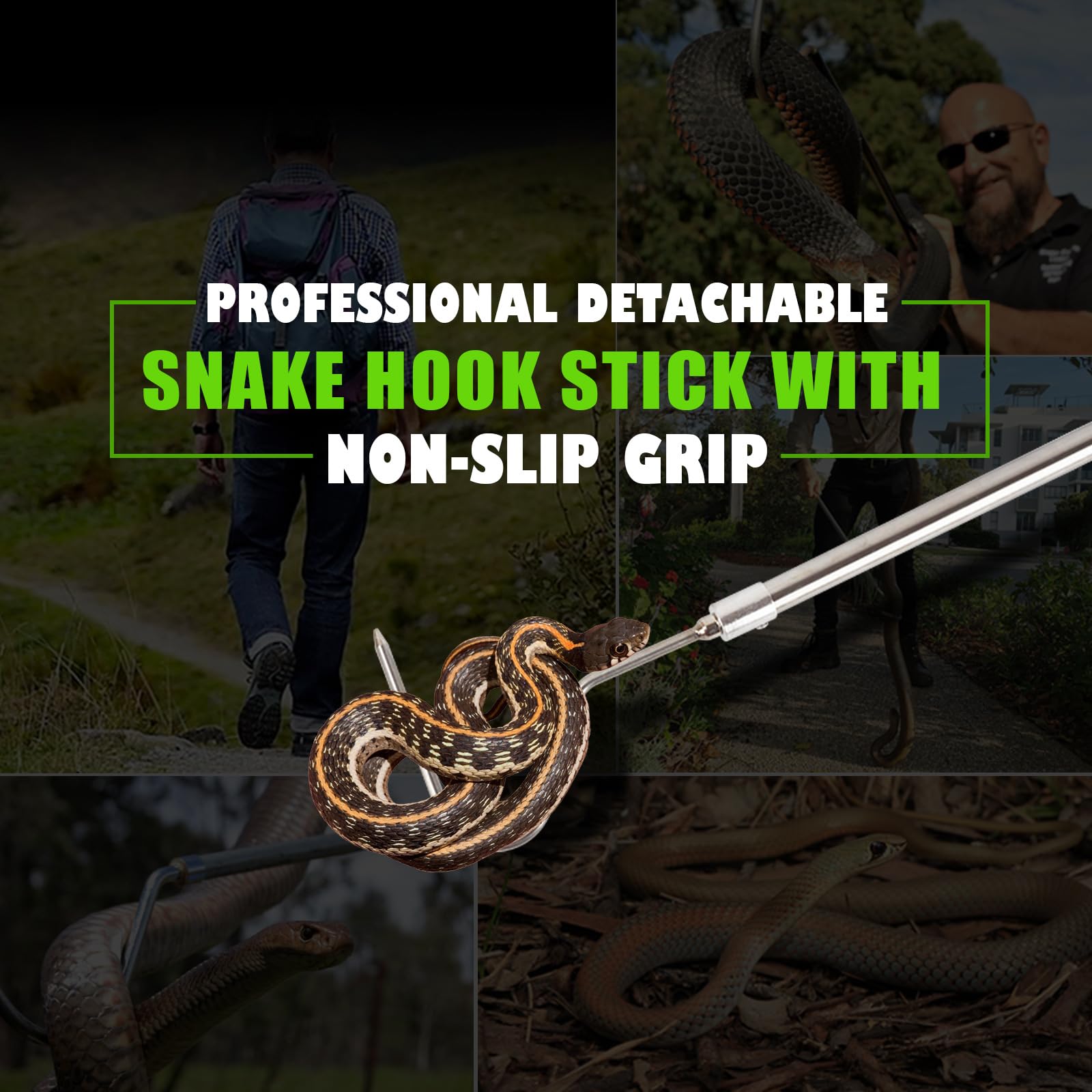 Smarkey rescue-ready snake hook supports controlled removals.