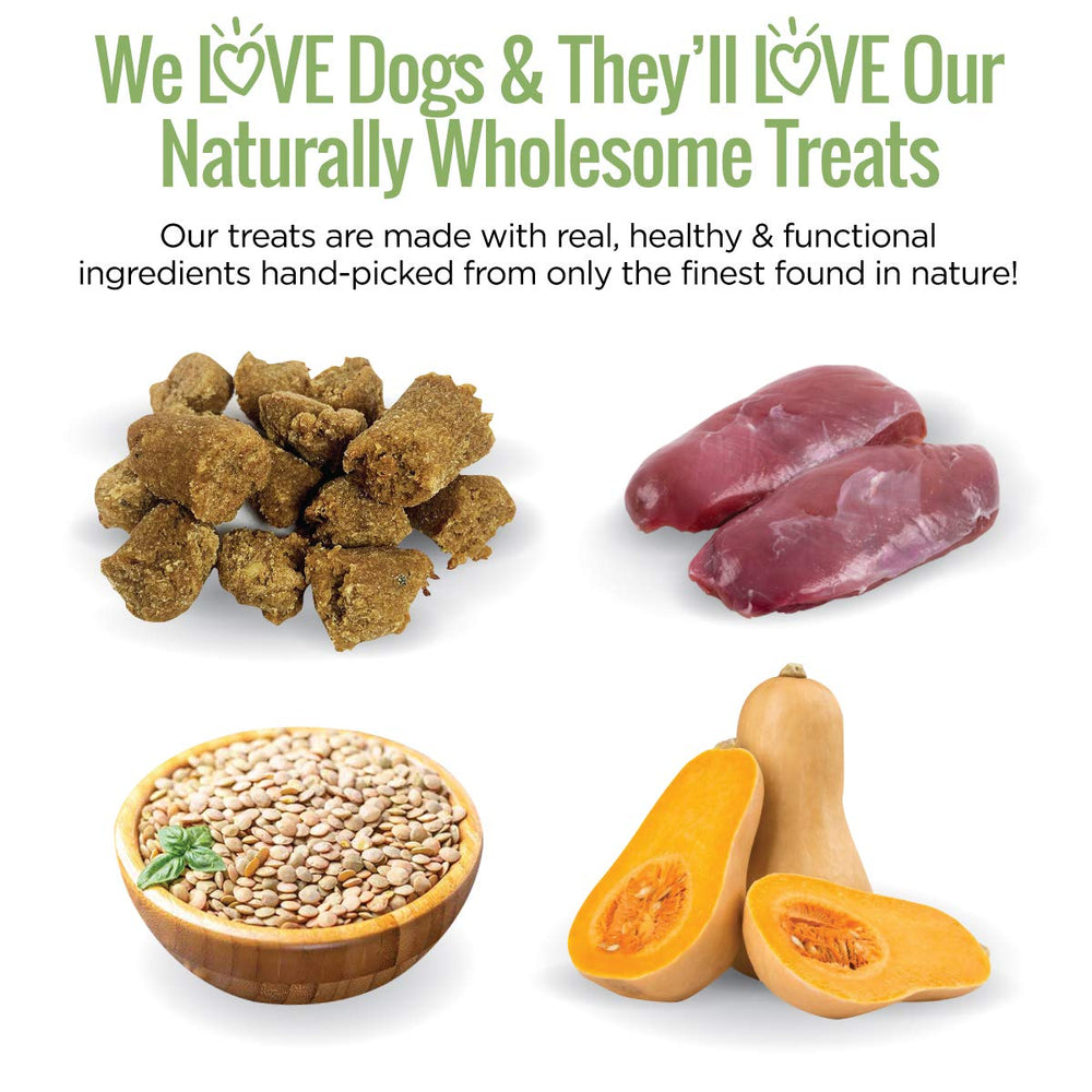 Smart Cookie all-natural dog-treats 3-pack shelf display conveys value.