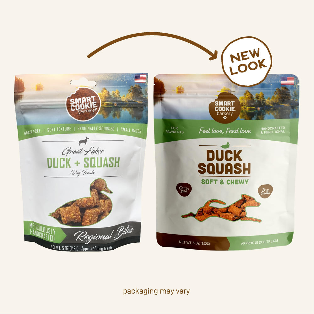 Smart Cookie duck-treats-fruit-veggie-blend-visual shows wholesome nourishment use-case.