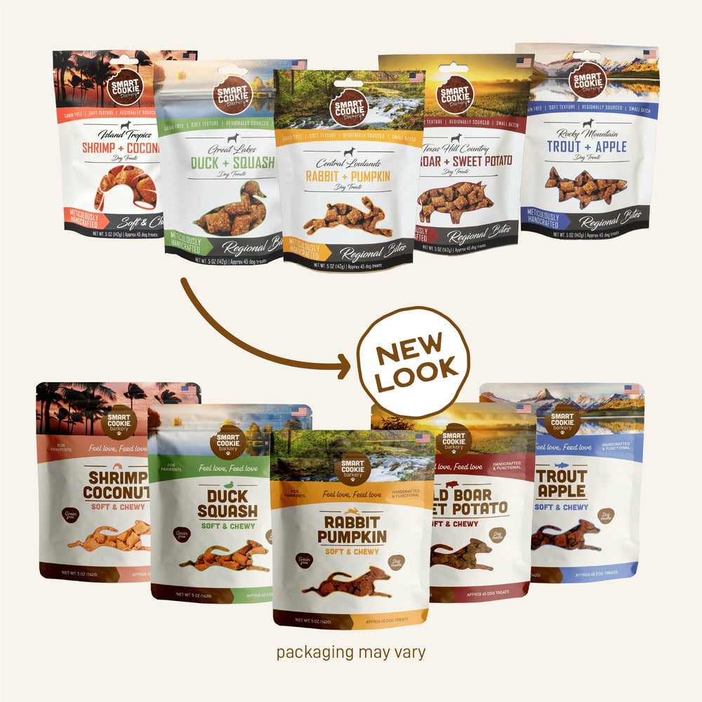 Smart Cookie grain-free ingredients banner emphasizes no fillers