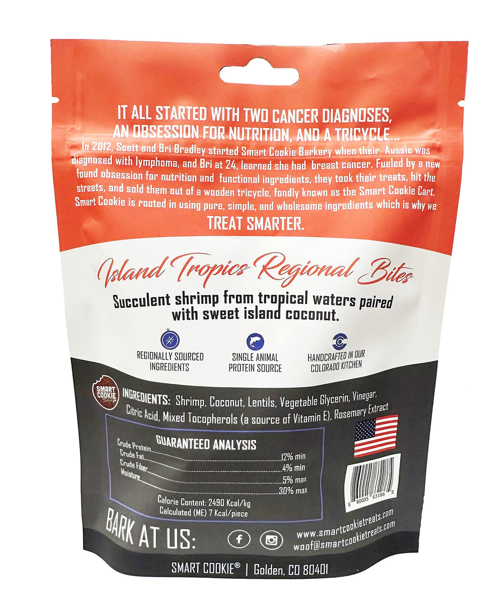 Smart Cookie Shrimp Coconut Ingredients Label highlights simple ingredients