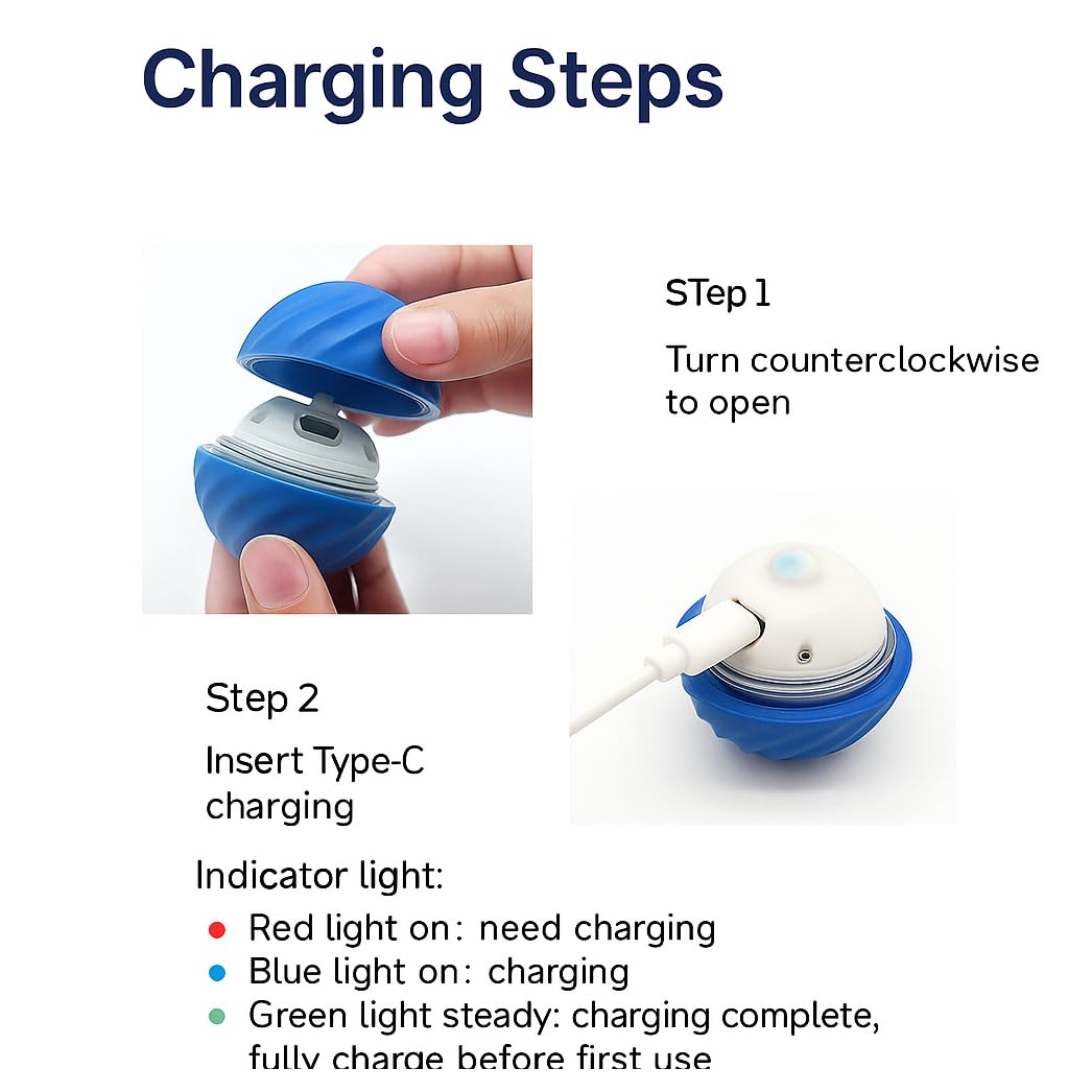 Smart Jumping Ball for Dogs blue night-time play invites interactive fun.