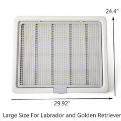 Smart Paws large training tray side view highlights sturdy grey frame