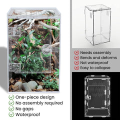 Smartang tall arboreal enclosure offers 360-degree viewing of climbing pets.