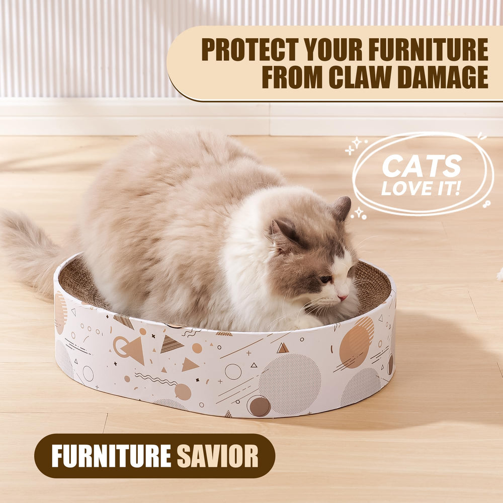 SMARTBEAN breathable cardboard scratchpad close-up highlights sturdy material and extended lifespan.