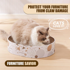 SMARTBEAN breathable cardboard scratchpad close-up highlights sturdy material and extended lifespan.