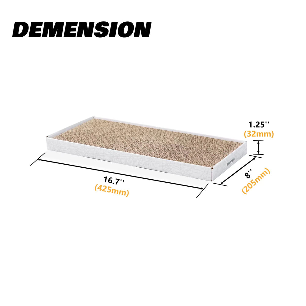 SMARTBEAN Scratcher Pad durability closeup emphasizes high-density cardboard for long-lasting use