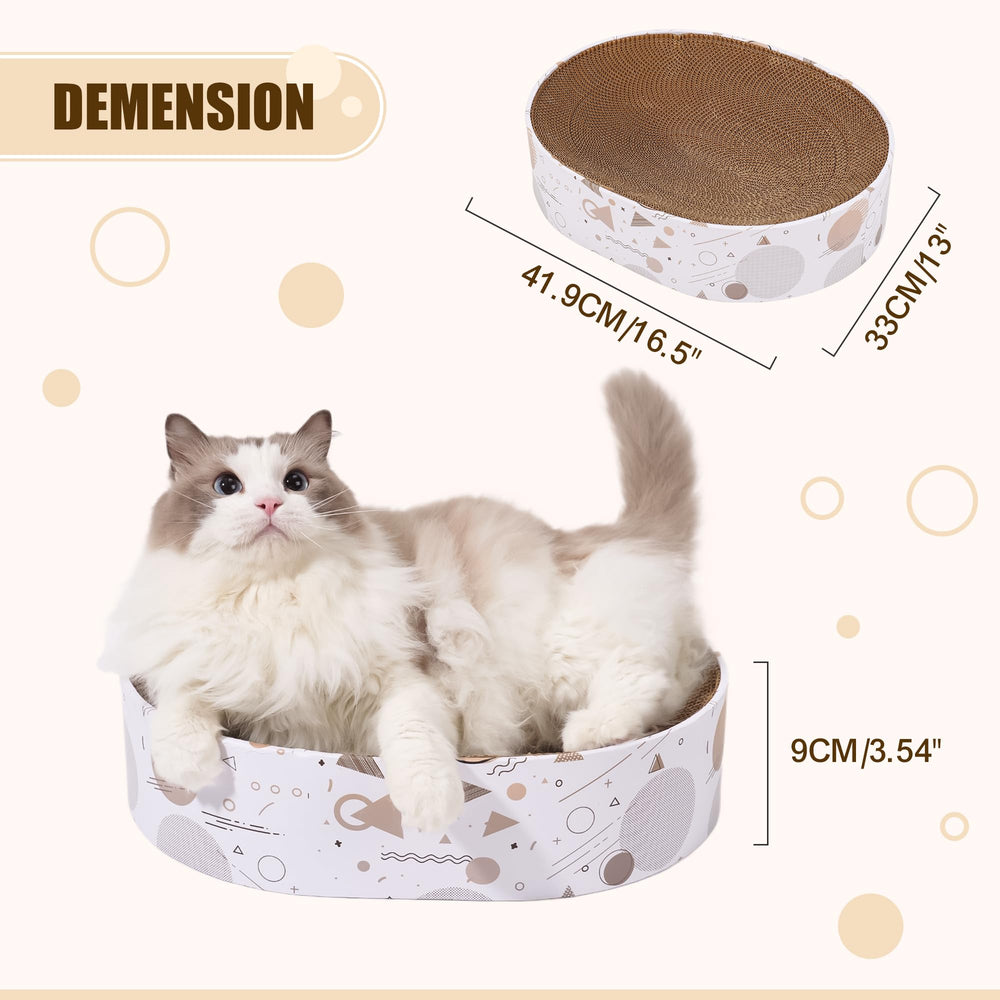 SMARTBEAN cat resting on scratchpad demonstrates multifunctional use for naps and play.