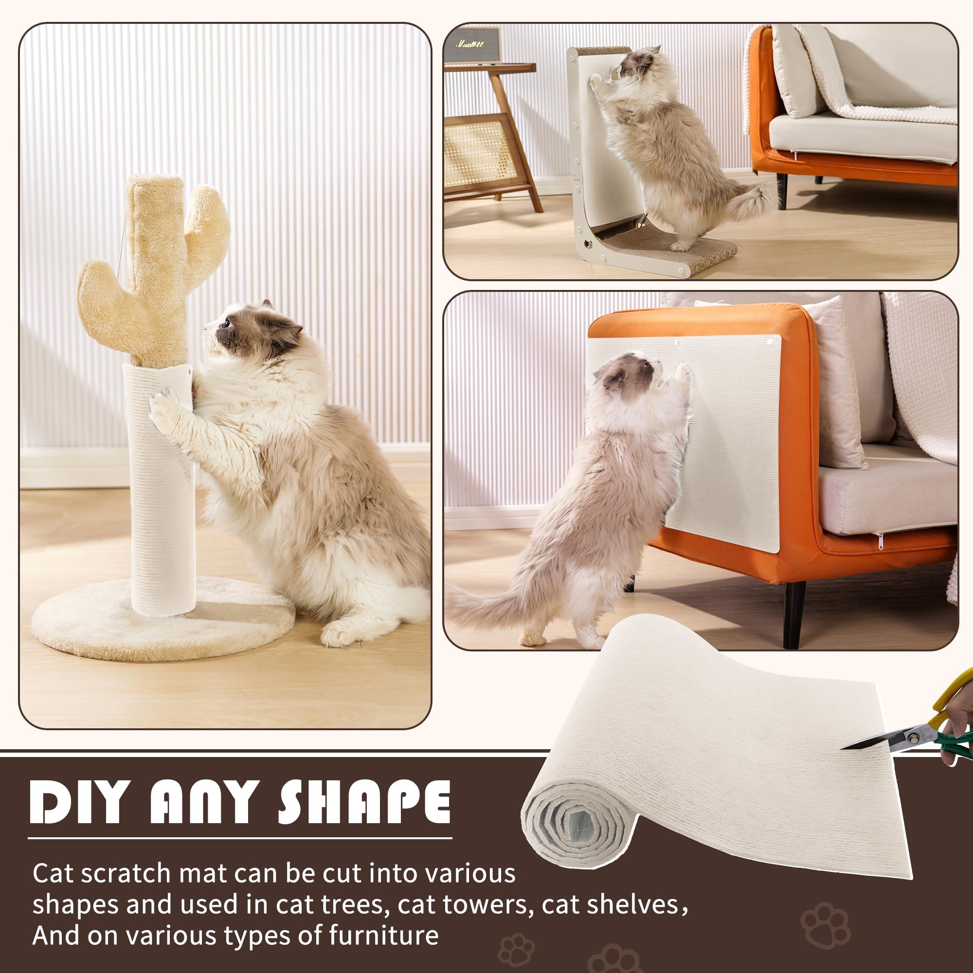 SMARTBEAN cat scratch mat easy-clean surface simplifies daily maintenance.