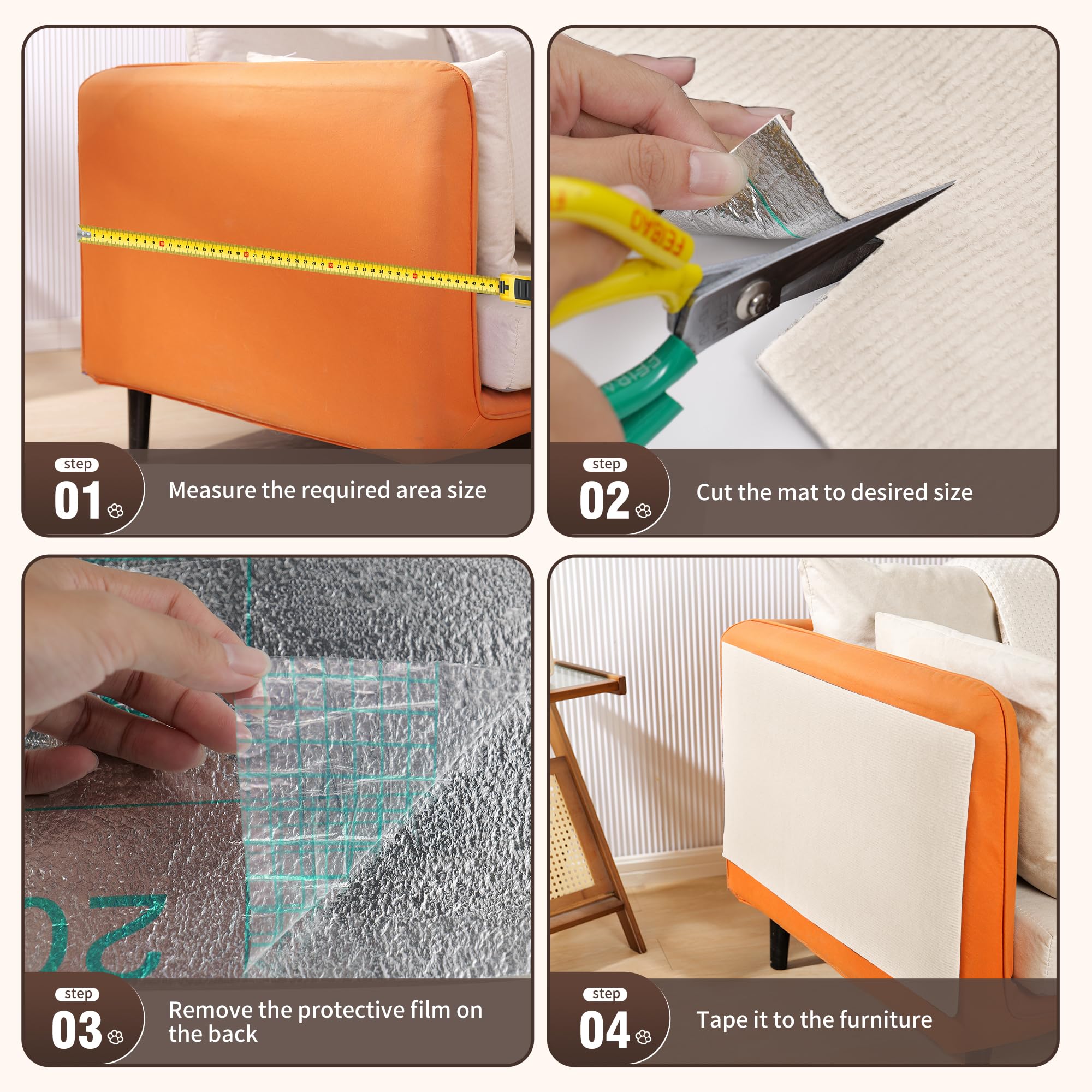SMARTBEAN cat scratch mat ready-to-use install in minutes.