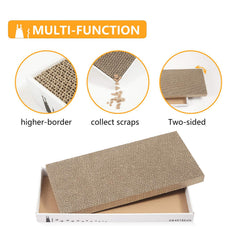 Smartbean Scratcher Pad side view showing durable high-density cardboard quality