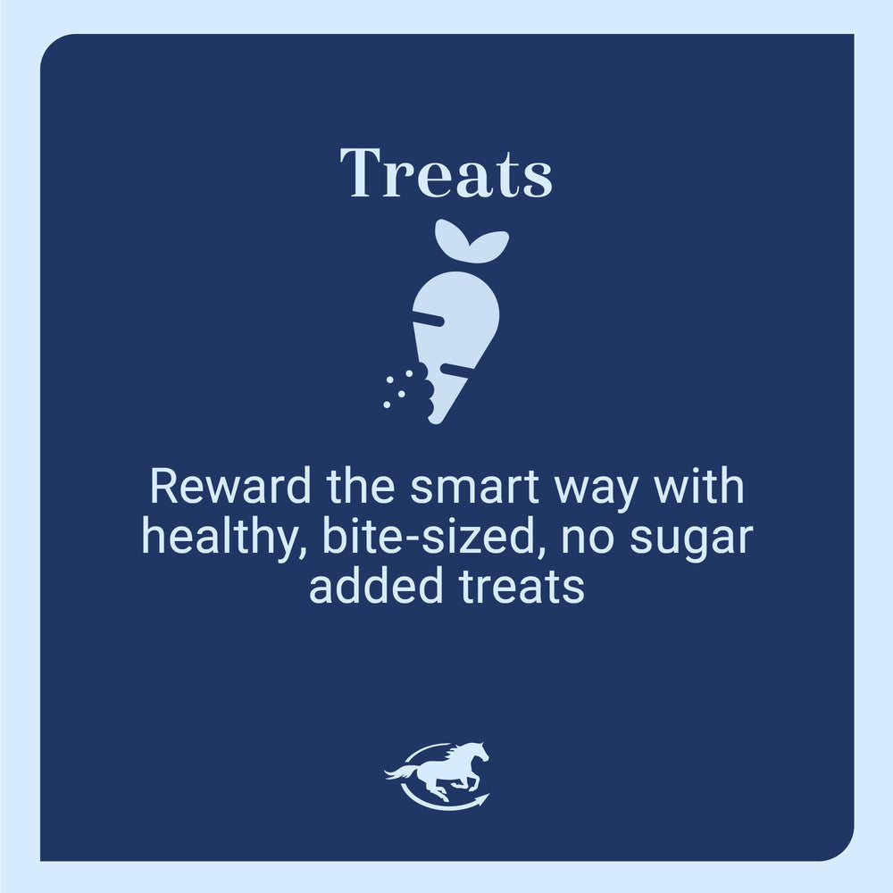 SmartEquine Equi Treats no-added-sugar cookies provide healthier treat choice.