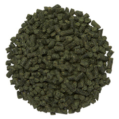 SmartEquine Gut Pellets label close-up emphasizes natural soothing herbs like marshmallow and aloe.