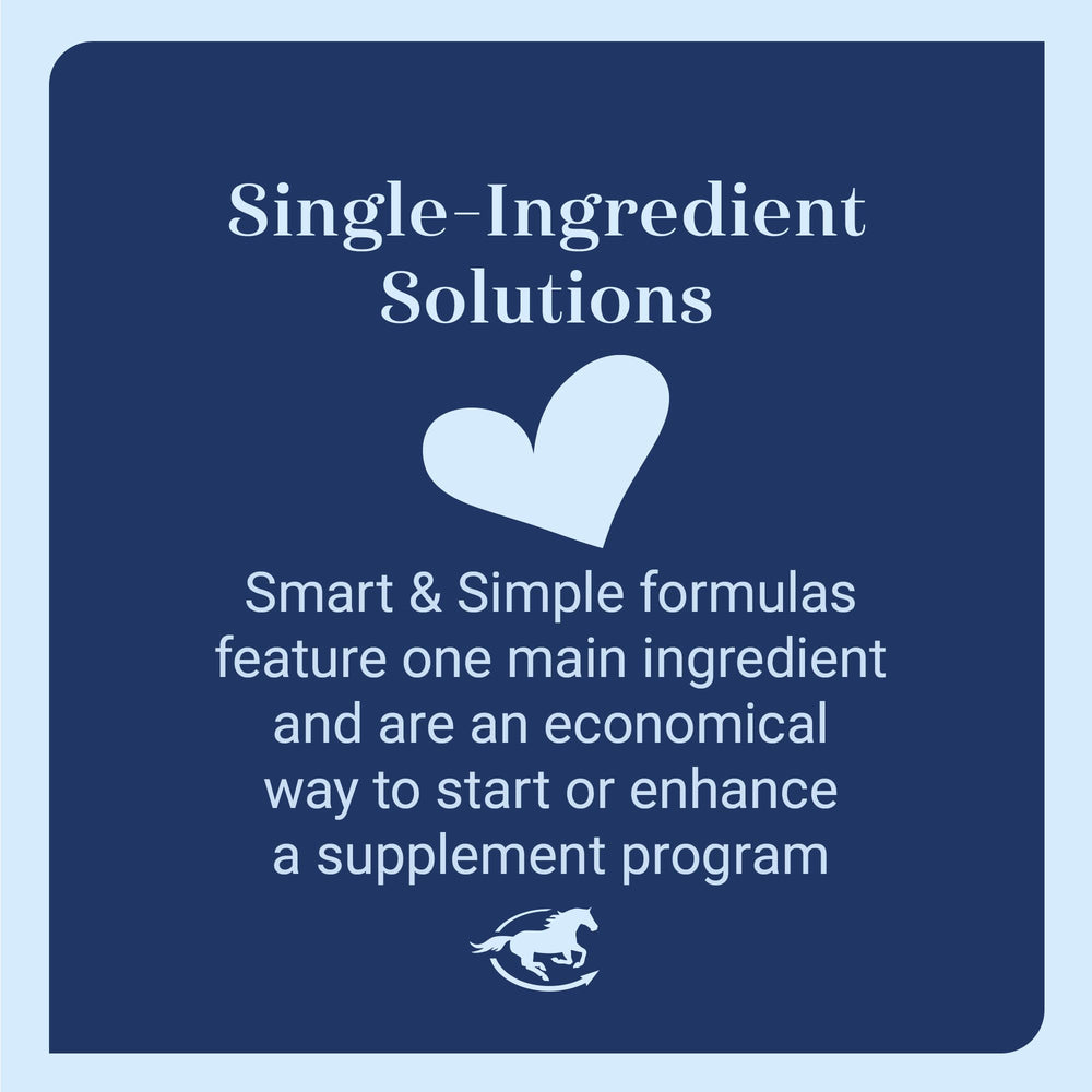 SmartEquine Smart & Simple Flax mixed with feed for coat health.