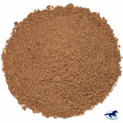 SmartEquine Smart & Simple Flax powder being poured into feed.