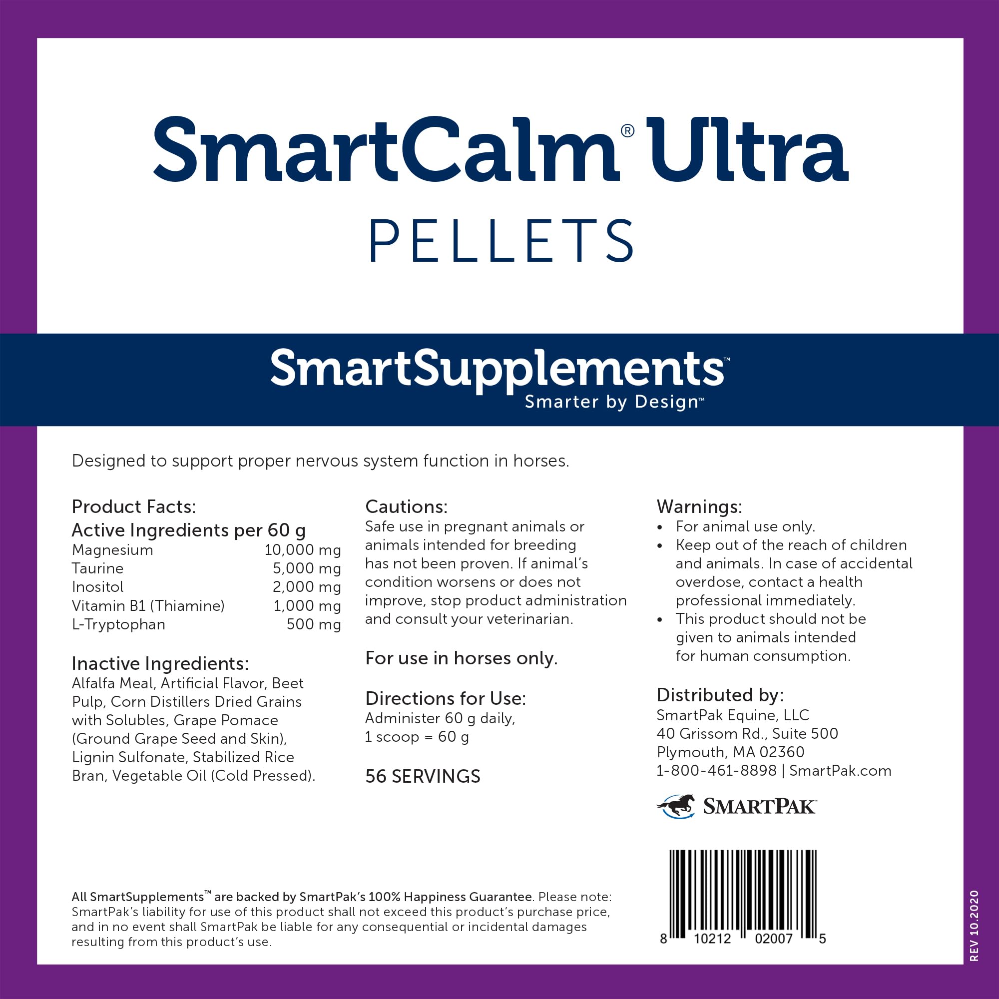 SmartEquine SmartCalm Ultra bag seal demonstrates reseal freshness.