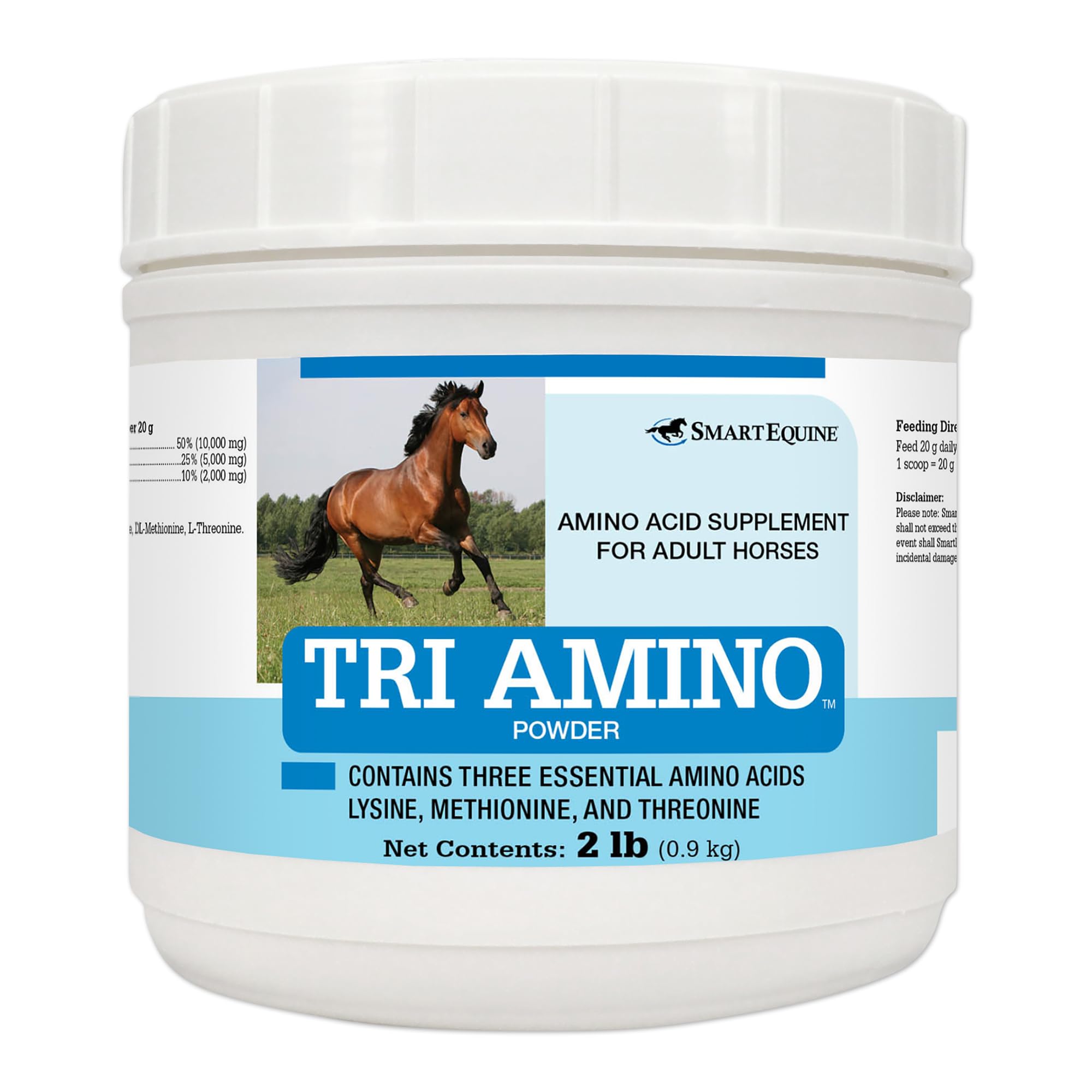 SmartEquine Tri Amino lysine-muscle-development helps support a strong topline during workouts.