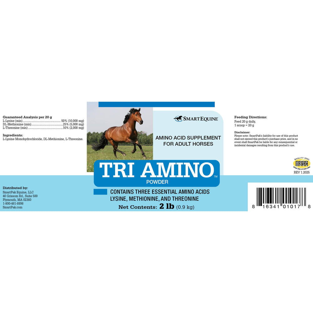 SmartEquine Tri Amino methionine-threonine-balance supports balanced amino acids for performance.