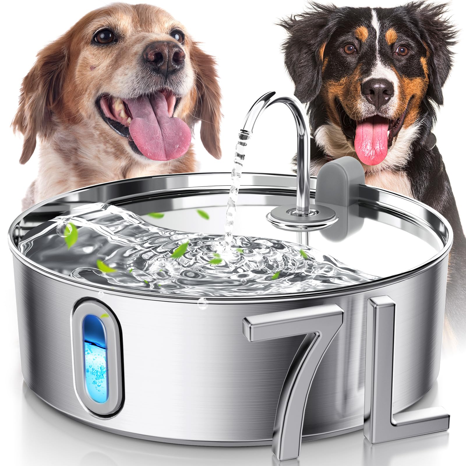 Smartoo dog water fountain 7L capacity keeps large dogs hydrated throughout the week.