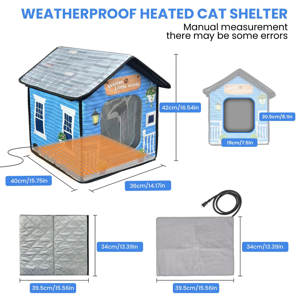 SmartTail wind and snow resistant cat house available outdoors
