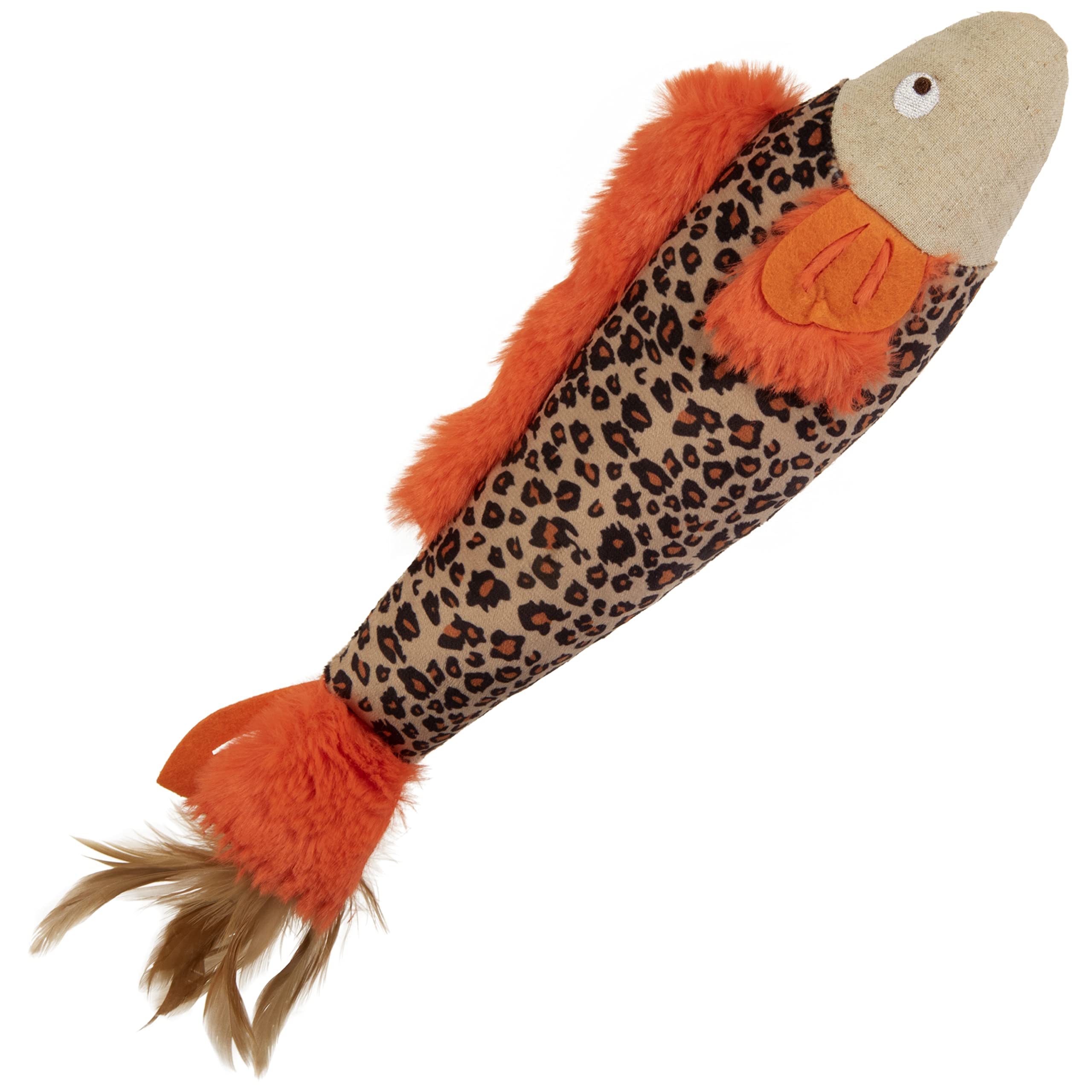 SmartyKat Instincts HappyNip Fin Frenzy close-up crinkle plush for active play.