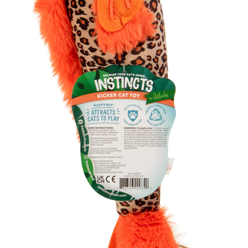 SmartyKat Instincts HappyNip Fin Frenzy feathers and faux fur for hunting-like play.