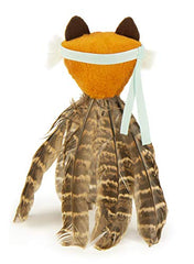 SmartyKat Toss-A-Fox feather toy brown in-flight captures prey-like motion for engaging play.