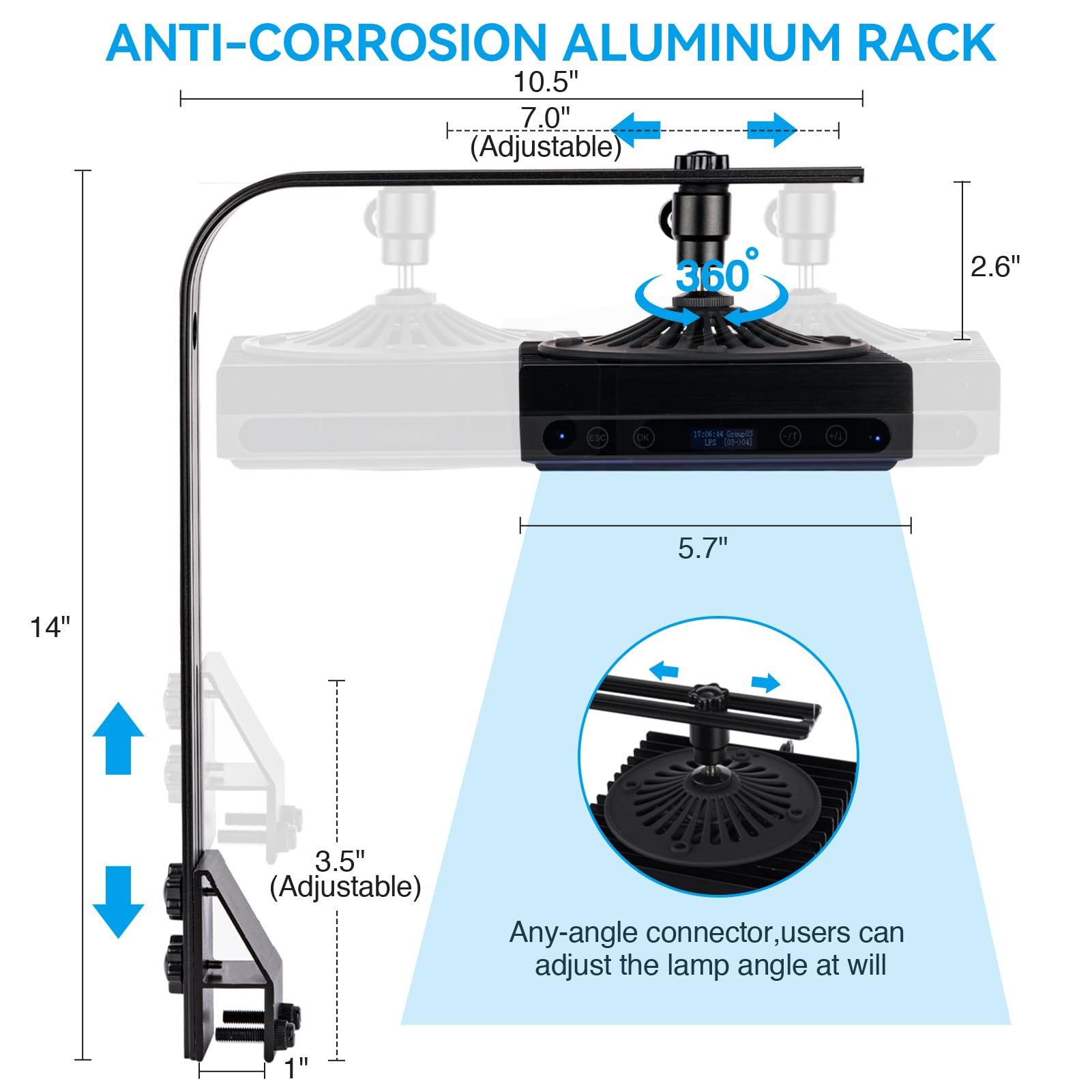 SMATFARM reef light operates quietly thanks to the heat sink design.