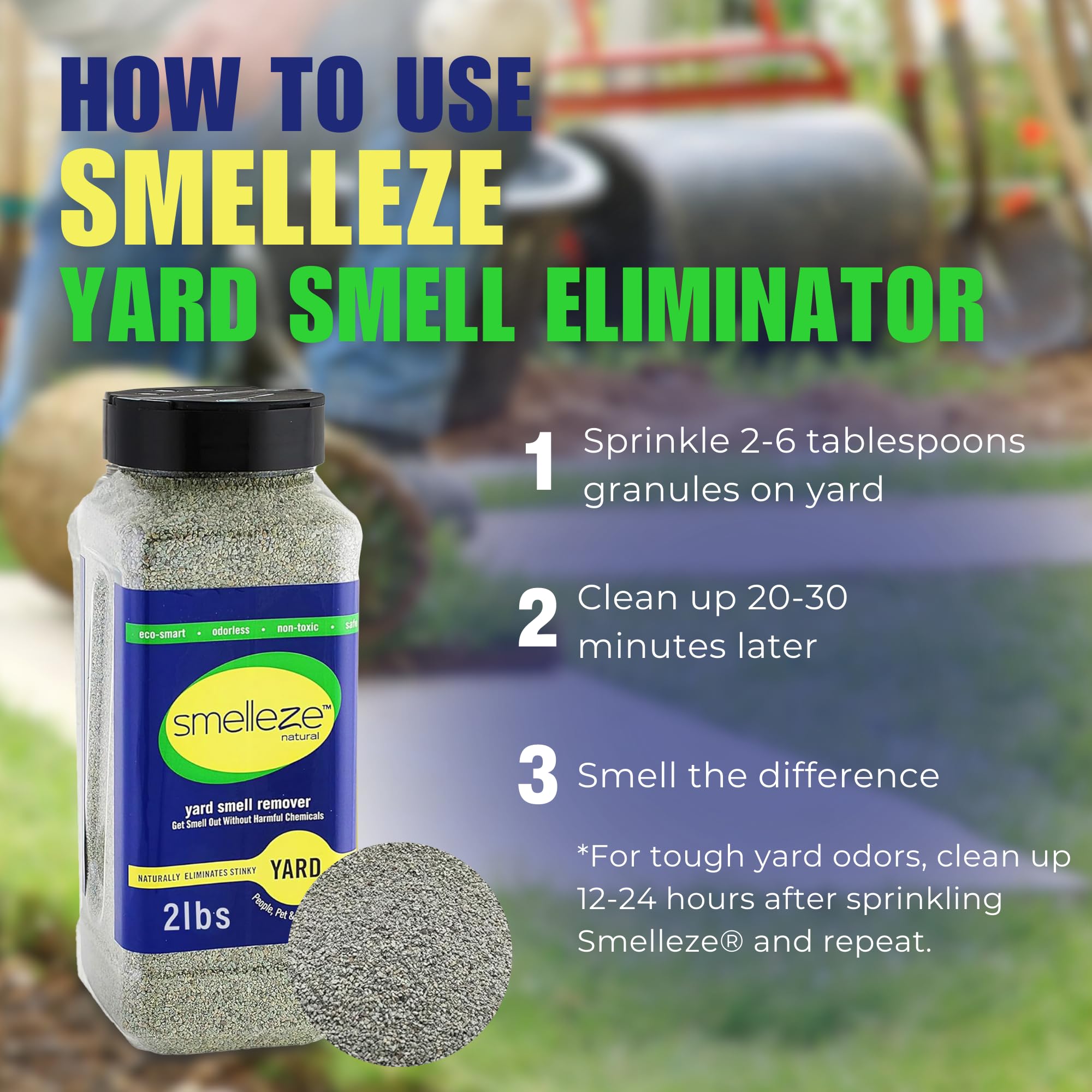 Smelleze odor control around dog kennel for outdoor odor management.