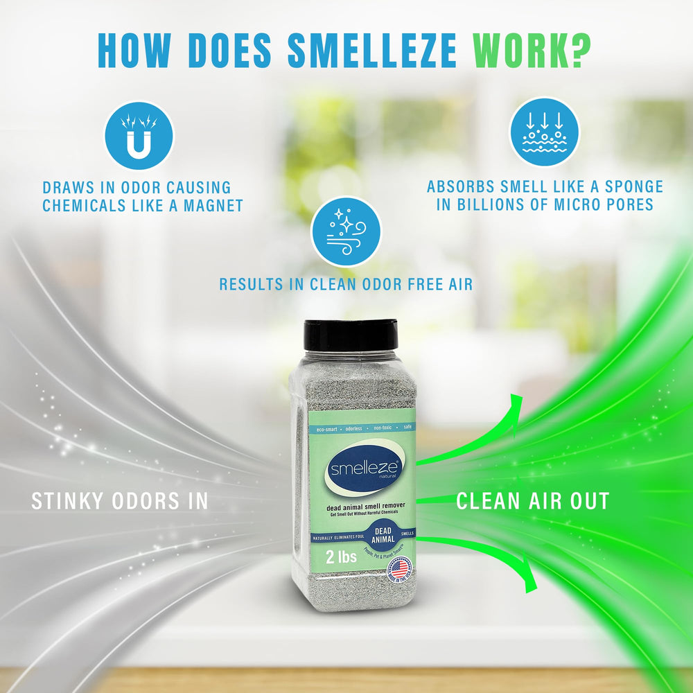 SMELLEZE outdoor-application-area demonstrates yard and shed odor reduction.