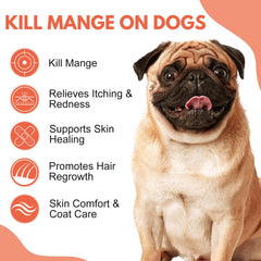 Smellingsalts dog mange tablets in use soothe itching and calm inflammation.
