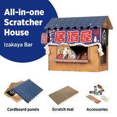 Smile Paws cardboard house open entrance invites easy access for exploration