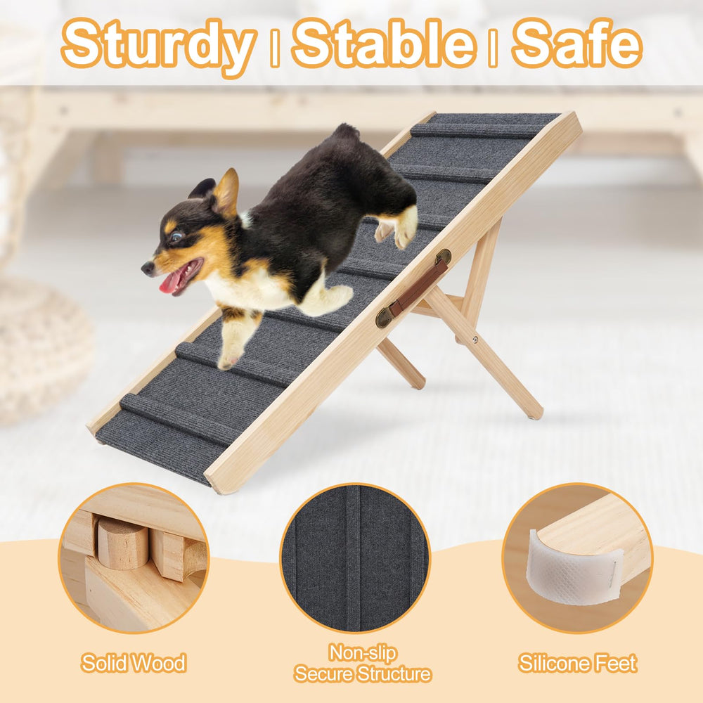Smilebaby large dog pet ramp bed access enabling easy climbs.