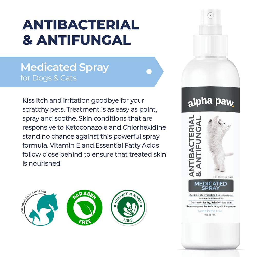 Smiling Paws Pets Advanced Spray for easy application on paws and skin.