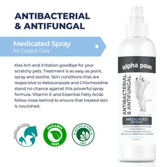 Smiling Paws Pets Advanced Spray for easy application on paws and skin.