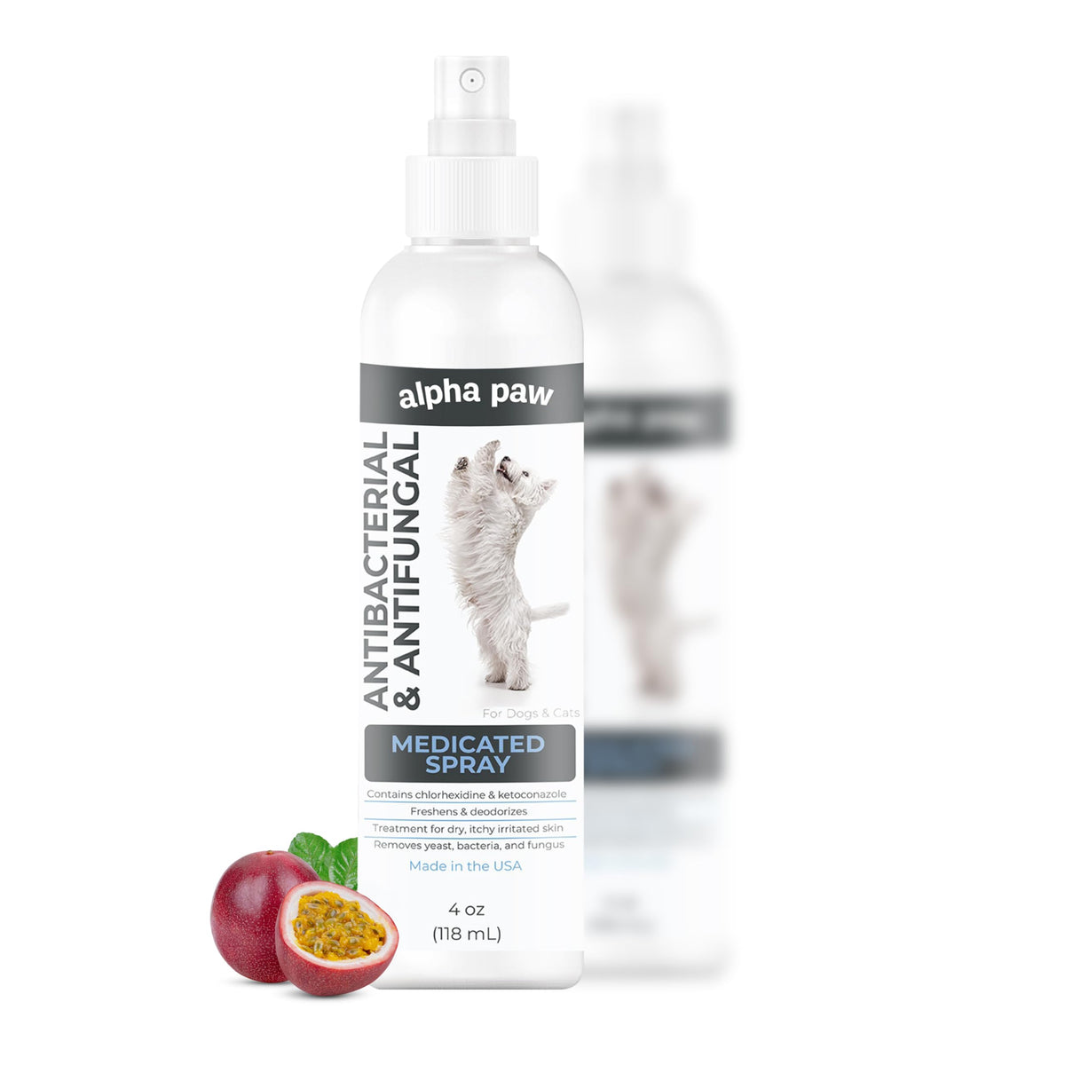 Smiling Paws Pets Advanced Spray bottle for cats and dogs delivering quick antiseptic relief.