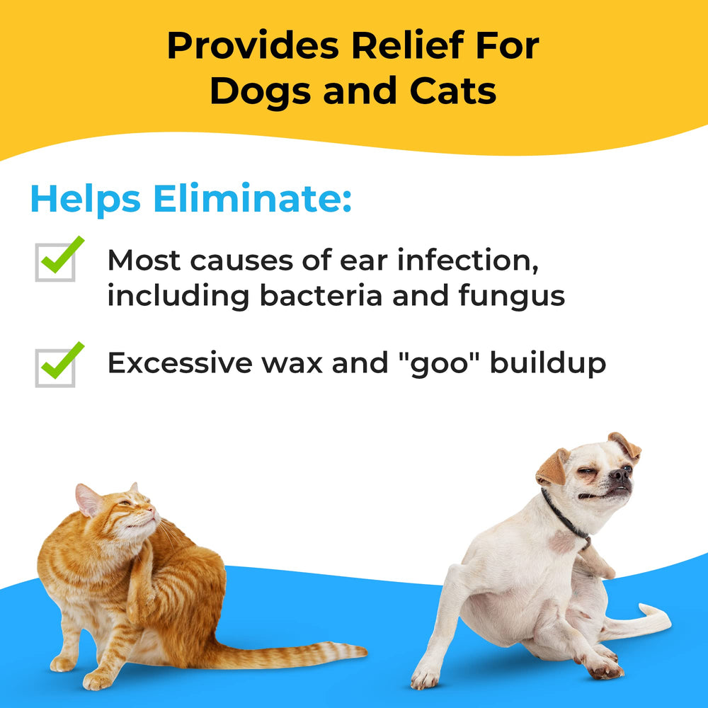 Smiling Paws Pets ear wash cat use shows gentle cleaning for pets