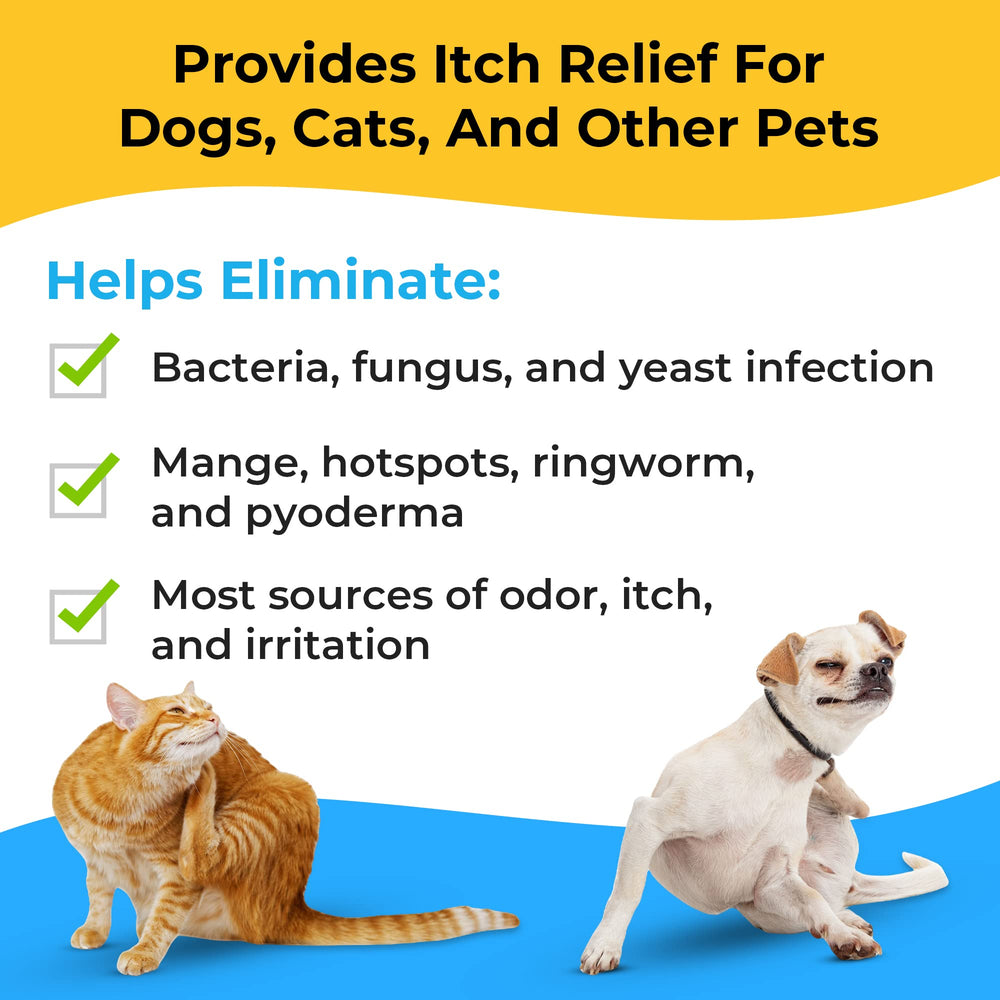 Smiling Paws Pets wipe on dog face demonstrating quick, gentle grooming and skin care.