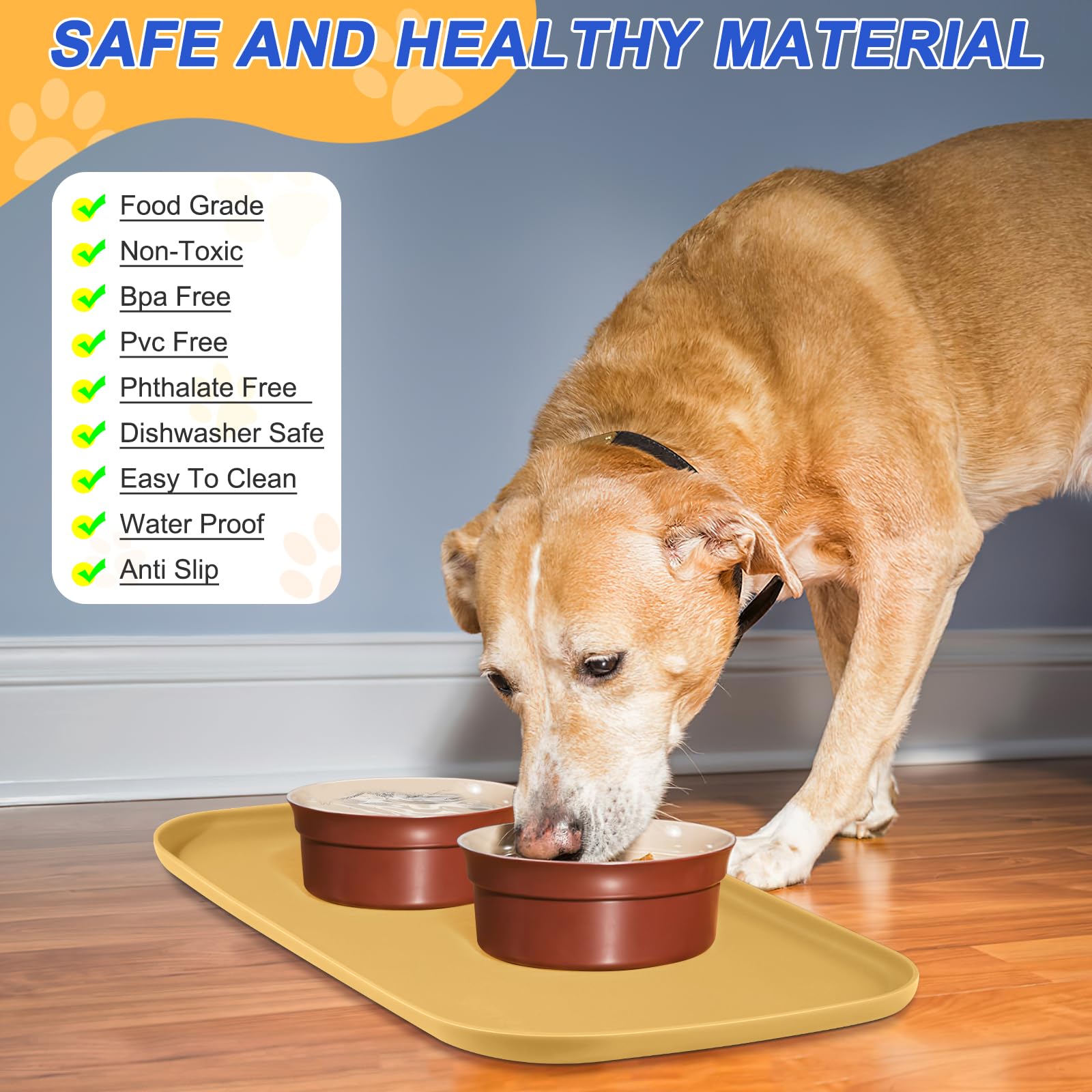SMILOOL 19x12 mat footprint demonstrates compact fit for most bowls.