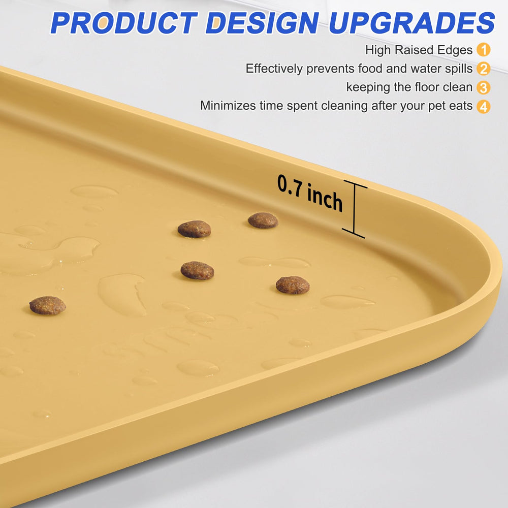 SMILOOL 22x14 mat footprint shows larger-bowl compatibility.