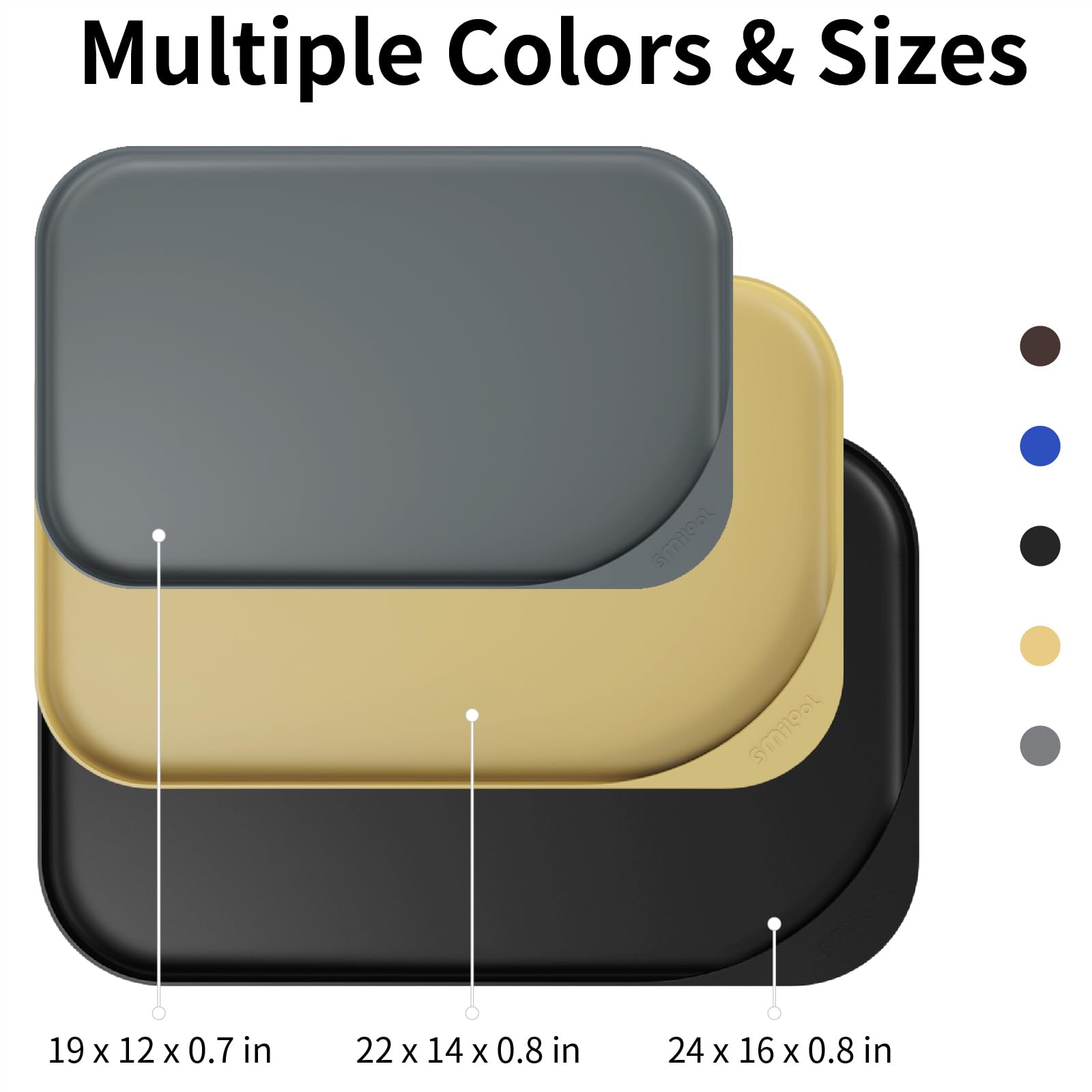 Smilool 19x12 inch size fits most bowls and spaces